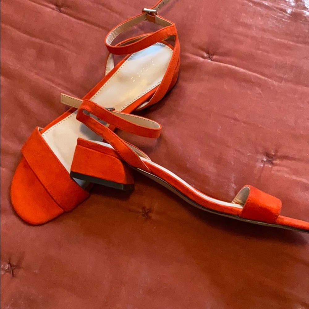 Orange suede Sandals from Portugal. Worn once